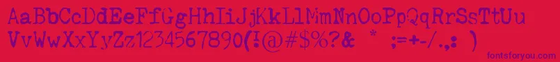 SilenthunteriiiFont Font – Purple Fonts on Red Background