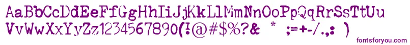 SilenthunteriiiFont Font – Purple Fonts on White Background