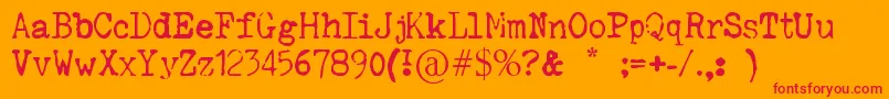 SilenthunteriiiFont Font – Red Fonts on Orange Background