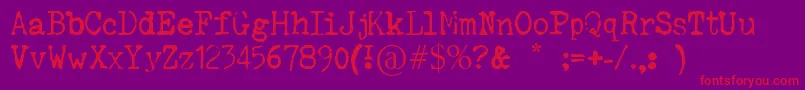 SilenthunteriiiFont-Schriftart – Rote Schriften auf violettem Hintergrund