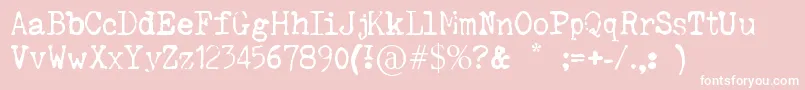 SilenthunteriiiFont Font – White Fonts on Pink Background