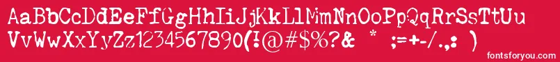 フォントSilenthunteriiiFont – 赤い背景に白い文字