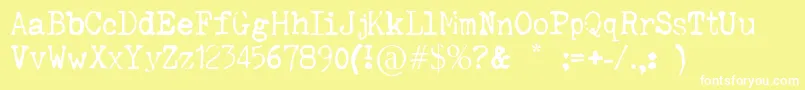 SilenthunteriiiFont Font – White Fonts on Yellow Background