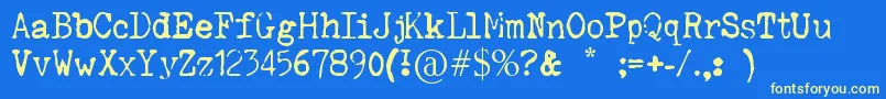 SilenthunteriiiFont Font – Yellow Fonts on Blue Background