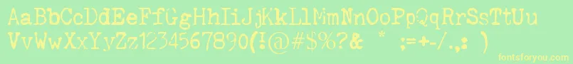SilenthunteriiiFont Font – Yellow Fonts on Green Background