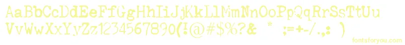 SilenthunteriiiFont Font – Yellow Fonts on White Background