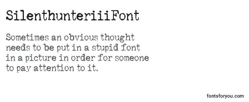 Review of the SilenthunteriiiFont Font