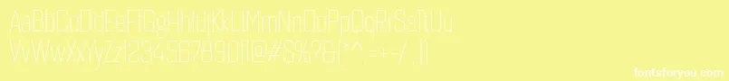 Quarcacondthin Font – White Fonts on Yellow Background