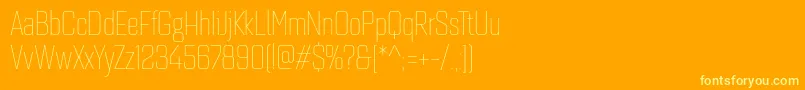 Quarcacondthin Font – Yellow Fonts on Orange Background