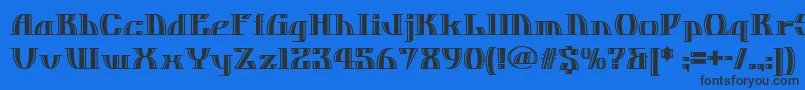 Dosequisnf Font – Black Fonts on Blue Background