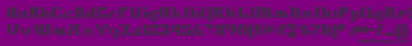 フォントDosequisnf – 紫の背景に黒い文字