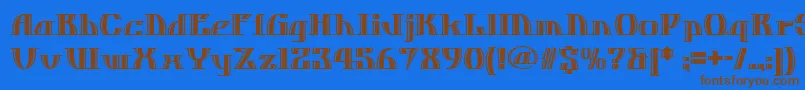 Шрифт Dosequisnf – коричневые шрифты на синем фоне