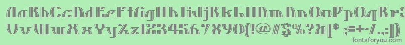 フォントDosequisnf – 緑の背景に灰色の文字