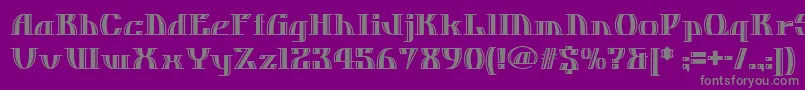 フォントDosequisnf – 紫の背景に灰色の文字