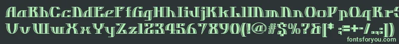 Dosequisnf Font – Green Fonts on Black Background