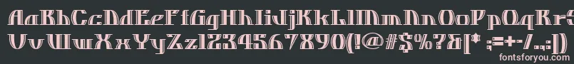 フォントDosequisnf – 黒い背景にピンクのフォント