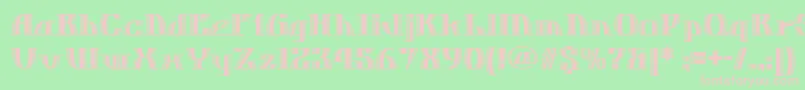 Dosequisnf Font – Pink Fonts on Green Background