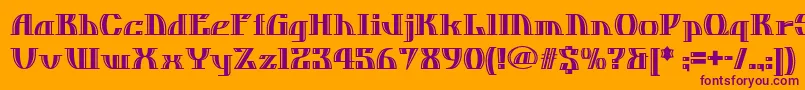 Dosequisnf Font – Purple Fonts on Orange Background