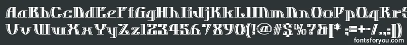 フォントDosequisnf – 黒い背景に白い文字