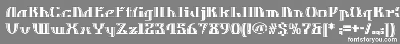 フォントDosequisnf – 灰色の背景に白い文字