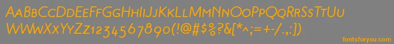 フォントMalvernScBoldItalic – オレンジの文字は灰色の背景にあります。