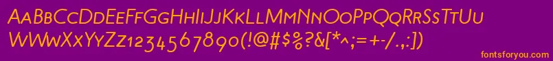 MalvernScBoldItalic Font – Orange Fonts on Purple Background