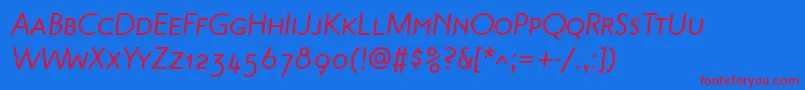 MalvernScBoldItalic Font – Red Fonts on Blue Background