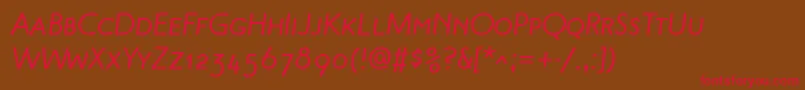 MalvernScBoldItalic Font – Red Fonts on Brown Background