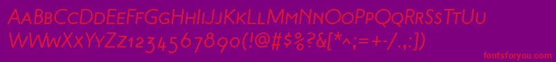 MalvernScBoldItalic Font – Red Fonts on Purple Background