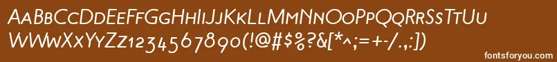 MalvernScBoldItalic Font – White Fonts on Brown Background