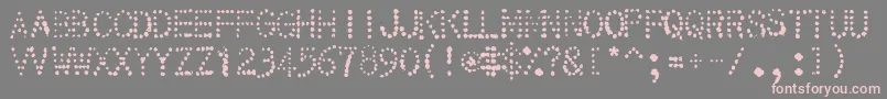 Fonte 32pages – fontes rosa em um fundo cinza