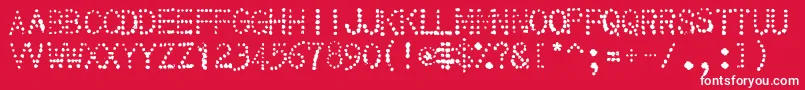 32pages Font – White Fonts on Red Background