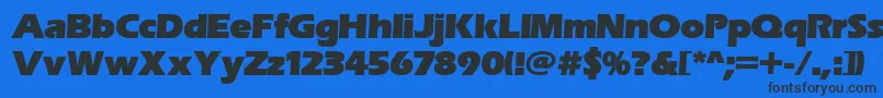 Erasitcpeeult-fontti – mustat fontit sinisellä taustalla