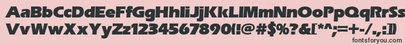Erasitcpeeult-fontti – mustat fontit vaaleanpunaisella taustalla