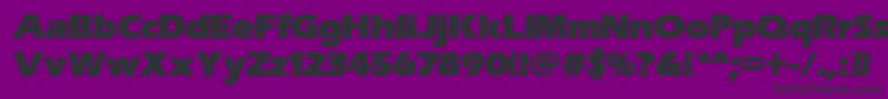 Erasitcpeeult-Schriftart – Schwarze Schriften auf violettem Hintergrund