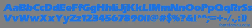 Erasitcpeeult-Schriftart – Blaue Schriften auf grauem Hintergrund