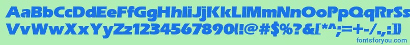 Шрифт Erasitcpeeult – синие шрифты на зелёном фоне
