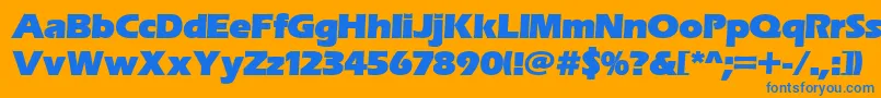 Erasitcpeeult-fontti – siniset fontit oranssilla taustalla