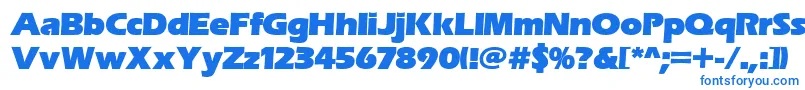 Erasitcpeeult-Schriftart – Blaue Schriften auf weißem Hintergrund
