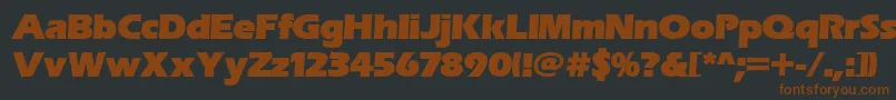 Erasitcpeeult-fontti – ruskeat fontit mustalla taustalla