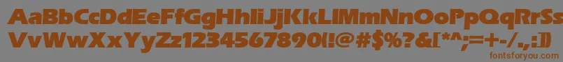 Erasitcpeeult-fontti – ruskeat fontit harmaalla taustalla