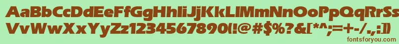 Шрифт Erasitcpeeult – коричневые шрифты на зелёном фоне