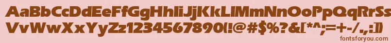 Шрифт Erasitcpeeult – коричневые шрифты на розовом фоне