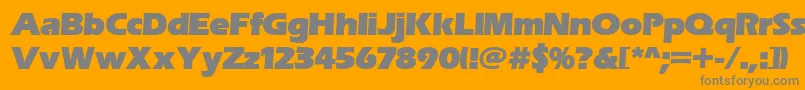 Erasitcpeeult-Schriftart – Graue Schriften auf orangefarbenem Hintergrund