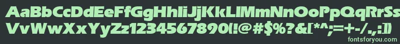Erasitcpeeult-fontti – vihreät fontit mustalla taustalla