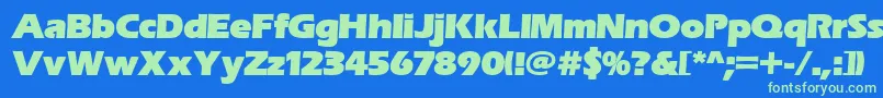 Erasitcpeeult-fontti – vihreät fontit sinisellä taustalla