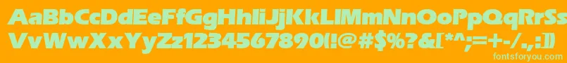 Шрифт Erasitcpeeult – зелёные шрифты на оранжевом фоне