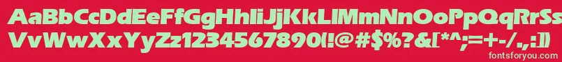 Erasitcpeeult-fontti – vihreät fontit punaisella taustalla
