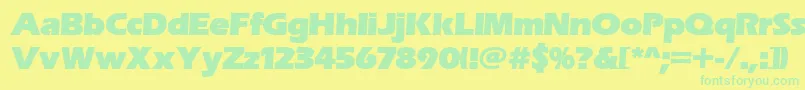Erasitcpeeult Font – Green Fonts on Yellow Background