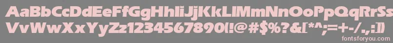 フォントErasitcpeeult – 灰色の背景にピンクのフォント